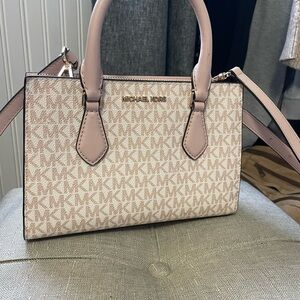 Michael Kors Blush Monogram Satchel